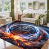 Borussia Dortmund Design Crystal Velvet Rug Soft Decorative Mat for Bedroom Entrance