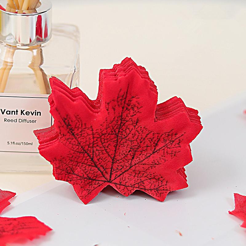 50-300Pcs Fall Artificial Maple Leaves Faux Silk Leaf For Thanksgiving Halloween Christmas Home Decor Wedding Party Supplies