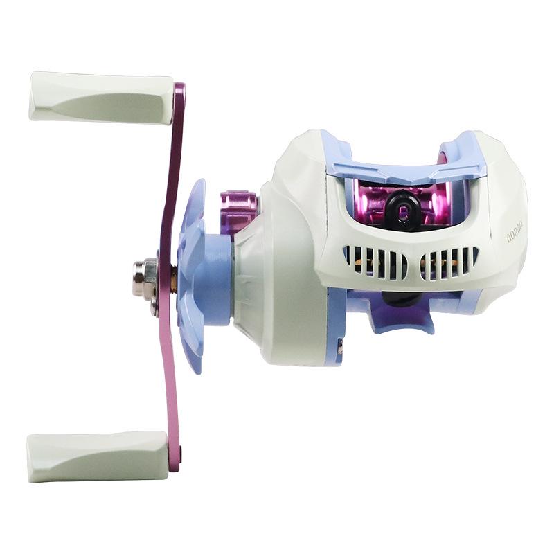 Black Bass Fishing Reel: Full Metal Spool, Rocker Arm, 7.1 Brake, Long Cast Winding Wheel