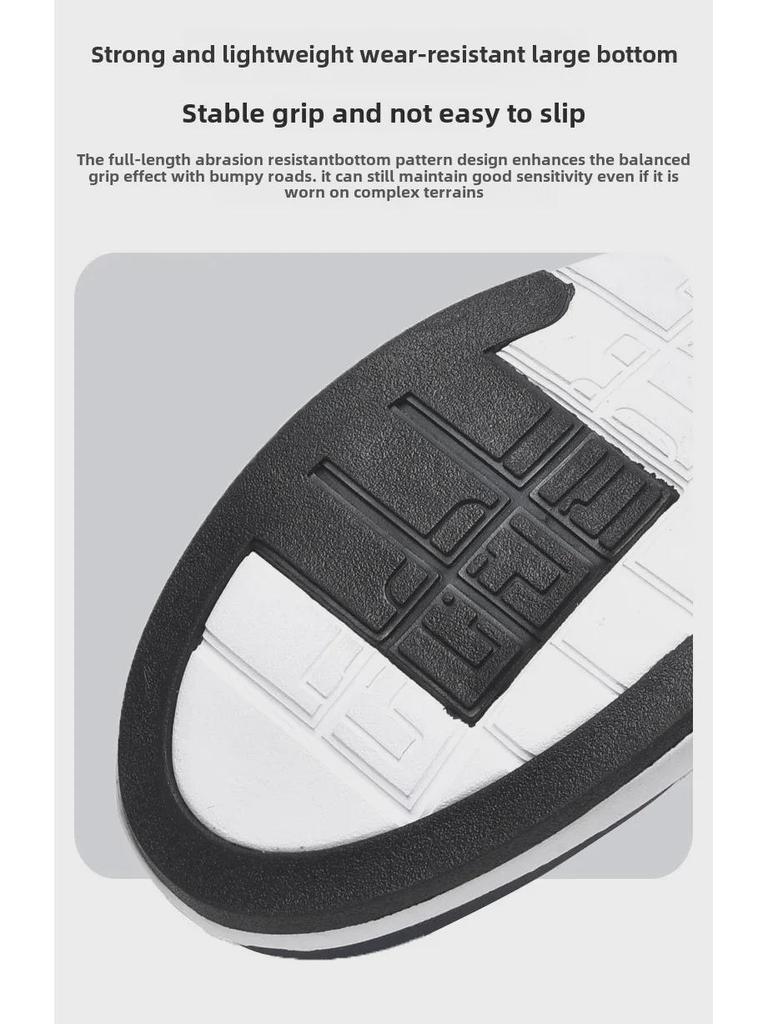 Herr Läder Utomhus Casual Sneakers, Trendiga Sportskor med Mjuk Sula i Stora Storlekar.