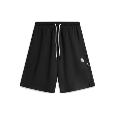 Badfive Series Solid Color Mid Waist Drawstring Comfortable Moisture Wicking Casual Shorts Men Shorts Black AKSU441-3