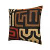 African Fabric Art Pillowcase Printing Polyester Cushion Cover Decorative Ancient Pillow Case Cover Seat Zipper 40X40cm