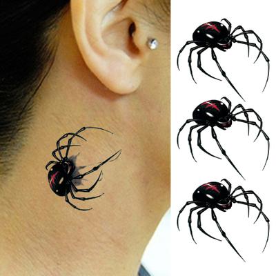 Adesivi Tatuaggi Temporanei 3D Ragno Impermeabili Body Art per Collo Braccio Schiena Adesivi Tatuaggi Ragno Realistici per Feste di Halloween