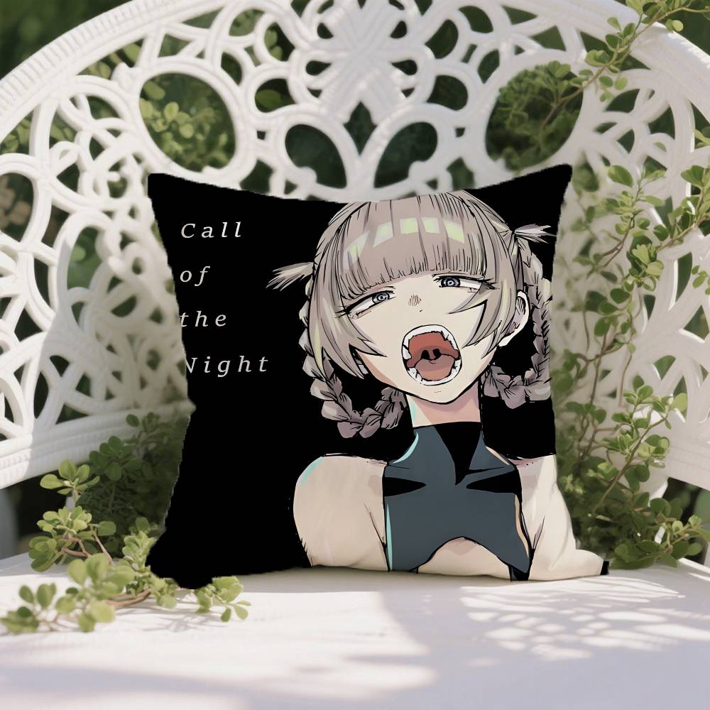 Yofukashi No Uta Anime Nazuna-A Pillow Case Anti-dustmite Pillowcase Invisible Zipper Silky Short Plush Sofa Cushion Cover