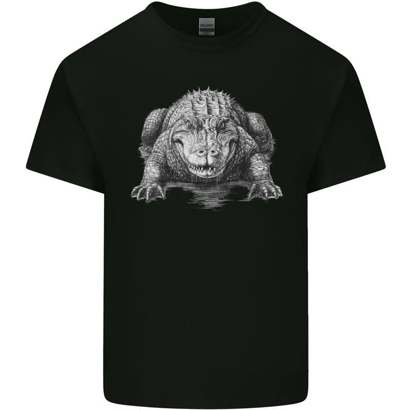 Alligator Drawing Crocodile Unisexs Cotton TShirt Tee Top