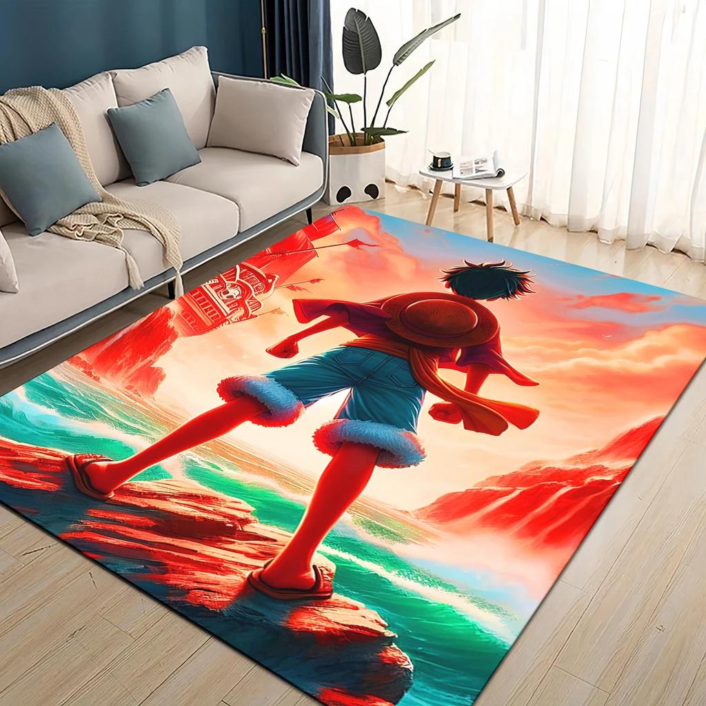 Cartoon 3D One Piece-e Japan Anime Carpet Rug for Living Room Bedroom Home Sofa Decoration,Kids Play Non-slip Floor Mat