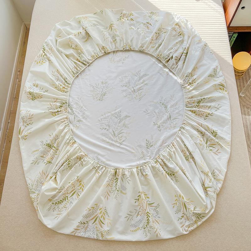 Single Double Bed 1pc Fitted Sheet Mattress Cover Super Soft Microfiber Bed Sheet (Without Pillowcase)