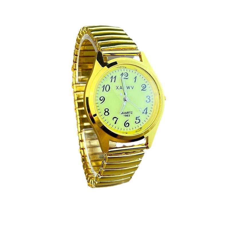 Casual Digital Luminous Elderly Watch Simple Quartz Watch Elastic Band Elastic Band Couple Watch