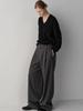 Façade Pattern High Waist Wide-Leg Casual Suit Pants for Women - Slimming, Floor-Length, Spring & Autumn Style