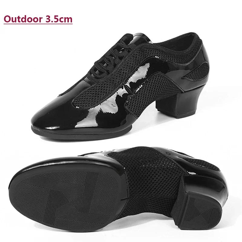 Soft Sole Practice Latin Dance Shoes Women Ballroom Dancing Shoes Closed Toe 5cm chunky heels Tango Jazz Dance Sneakers women