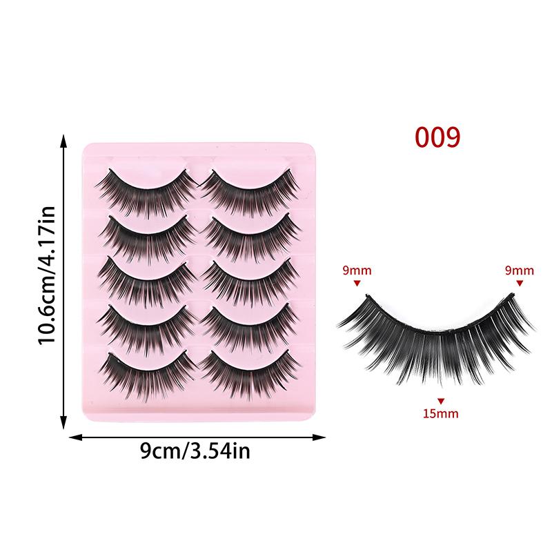 5 Pairs Of Stage Performance Eyelashes Natural Thick Artificial Cross Fairy Hair Eyelashes