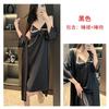 Ice Silk Suspender Nightdress Women's Summer Sexy Pure Lust Girl Loungewear Suit with Chest Pad Silk Pajamas Spring and Summer