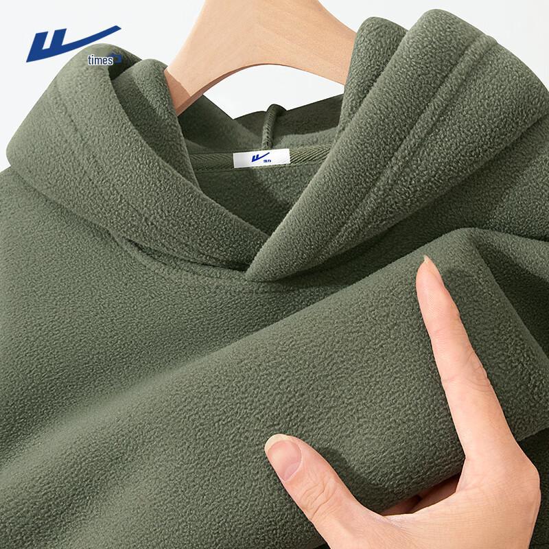 Warrior Men s Double-Sided Fleece Hooded Sweatshirt L