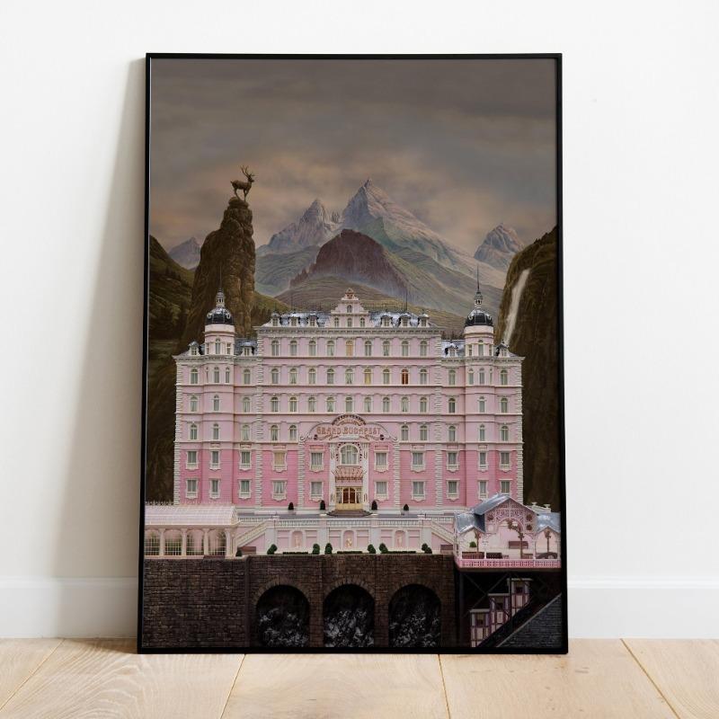 Wes Anderson Klassisches Filmcover Poster The Grand Budapest Film Leinwandgemälde Druck Minimalistische Wand-Wohndekoration Weihnachtsgeschenke