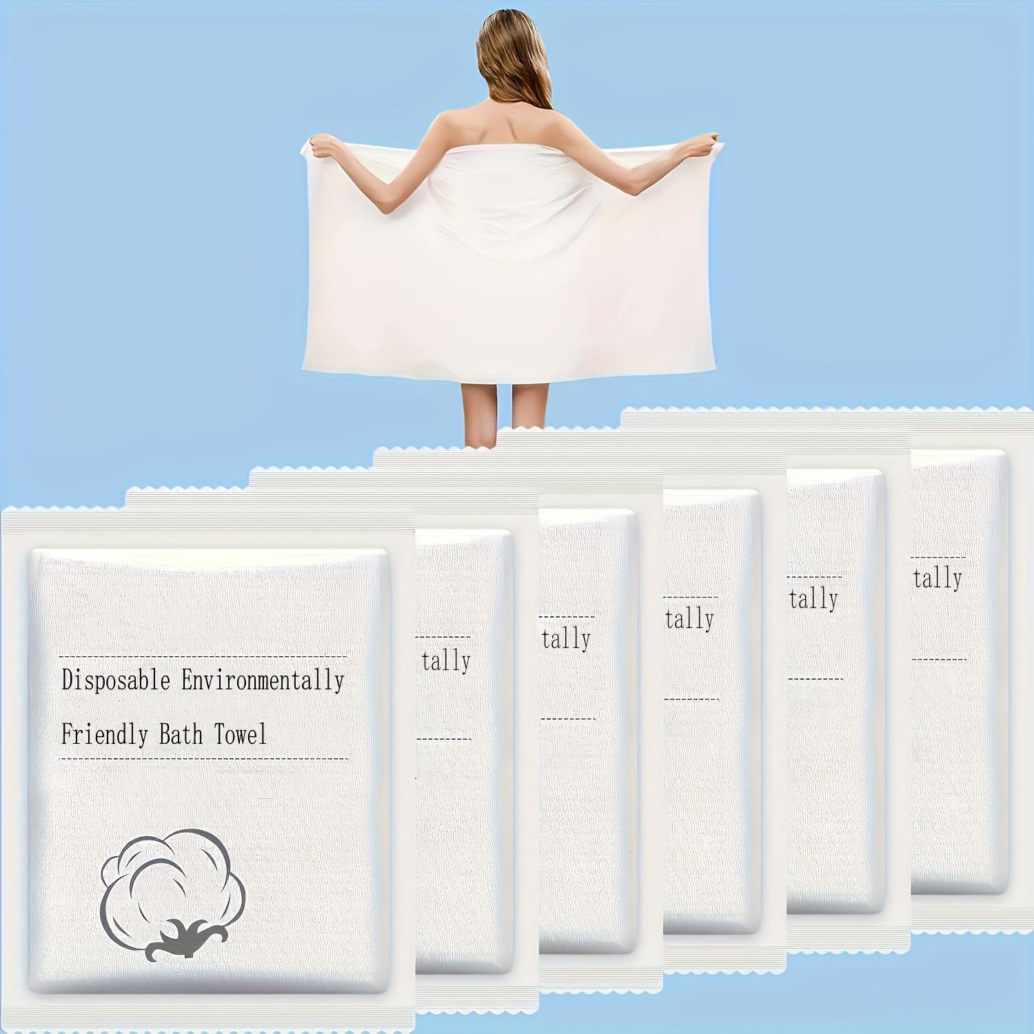 

6pcs Large Cotton Disposable Bath Towels Perfect For Travel Beach Shower Hiking & Camping Compact & Portable 6 PCS