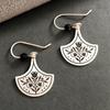 Retro Artistic Sun Moon Alloy Flower Earrings - Geometric Dangle Ornaments