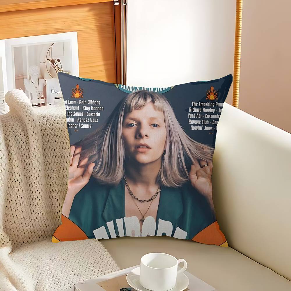 Hot Singer A-Aurora A-Aksnes Pillow Cover Sofa Cushion Cover Home Room Decoration Children Gift
