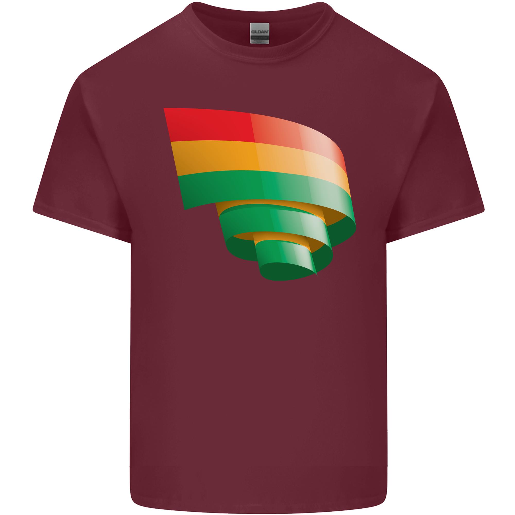 Curled Bolivia Flag Bolivian Day Football Unisexs Light Cotton TShirt S