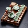 HUALEAI Ceramic Tea Set with Drawer Tea Table