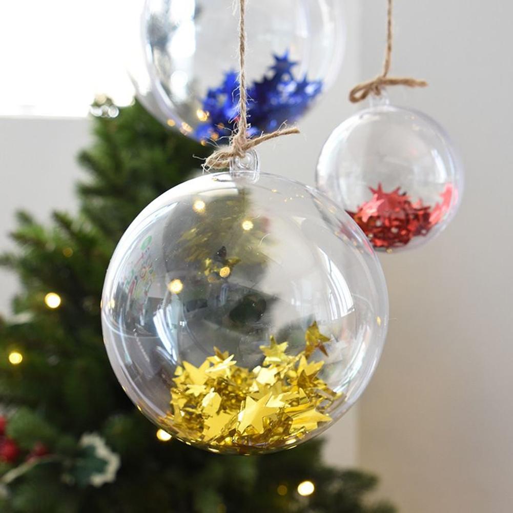 Plastic Christmas Ball 10cm Shopping Transparent 14cm