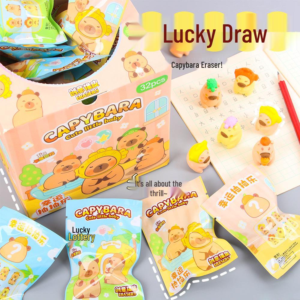 Capybara Surprise Blind Bag - Cute, Clean-Erasing Student Stationery Gift
