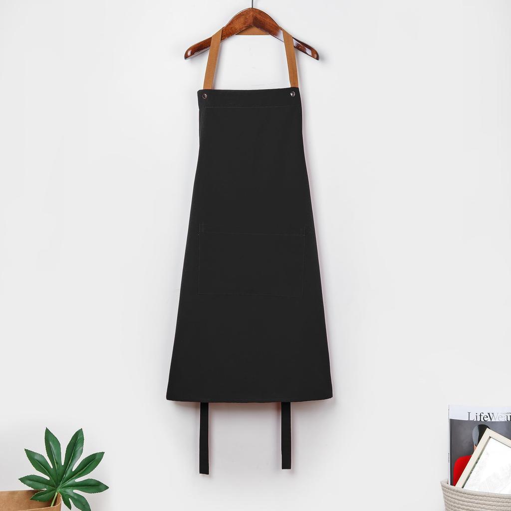Chioee Neck Apron, Stylish, Simple, Cafe-Style Apron for Men and Women, with Pockets, Multifunctional, Easy To Put On and Take Off, Stain-Resistant,