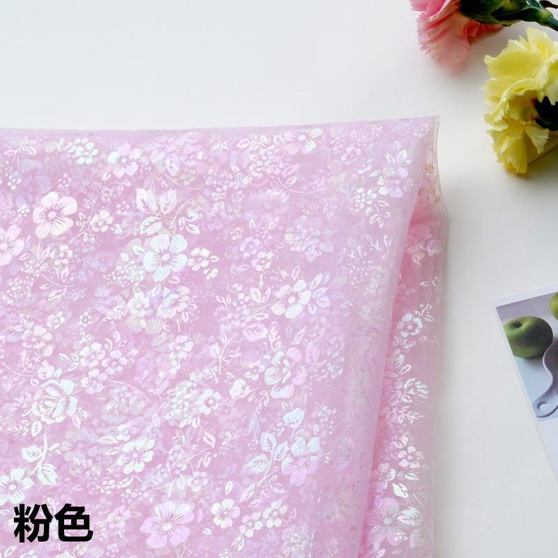 1/3/5 jardów iridescentna gradientowa drukowana tkanina siatkowa na ręcznie robione DIY szycie odzieży spodni spódnic akcesoria dekoracyjne wykończenia kokardek