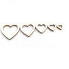 100 Pcs/set Hollowed  Peach  Heart-shaped  Wooden  Pieces Natural Wood-color Style Crafts Ornaments Carved Painted Diy Material