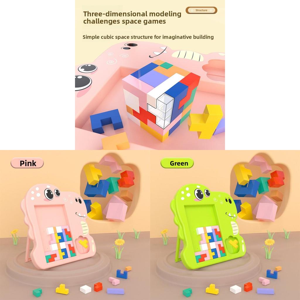 Tetris Puzzle Spielzeug mit Kunststoffblöcken für Kinder Pädagogisches Desktop-Spiel