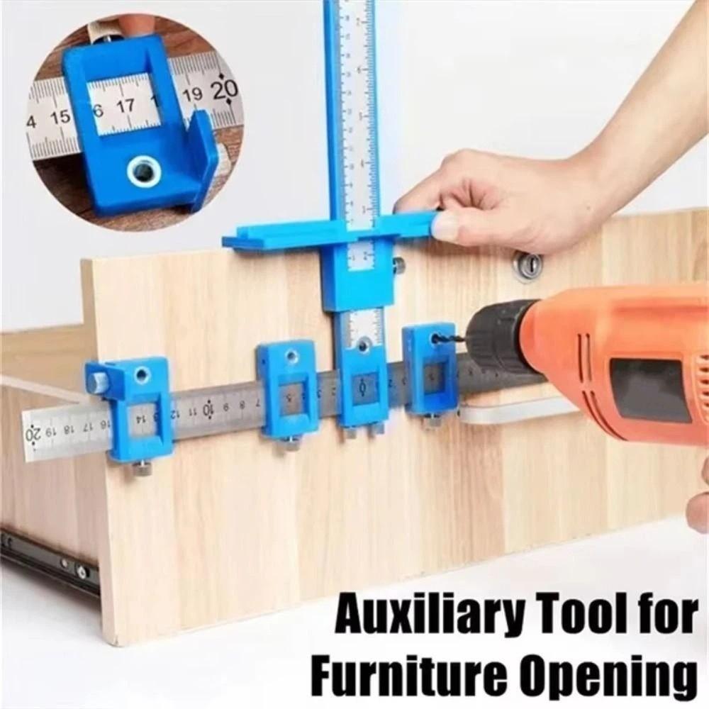 Hardness Drill Guide High Strength Hole Punch Jig Woodworking Punch Locator  Ruler