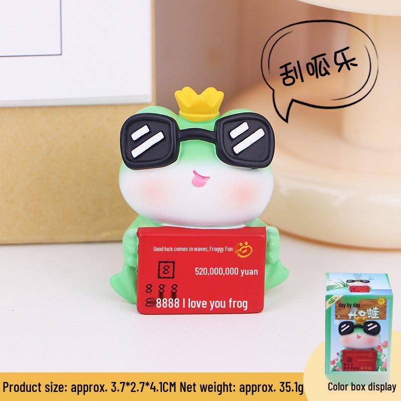 

Cute Frog Desk and Car Ornament - 2025 New Style Decompression Decoration Licensed