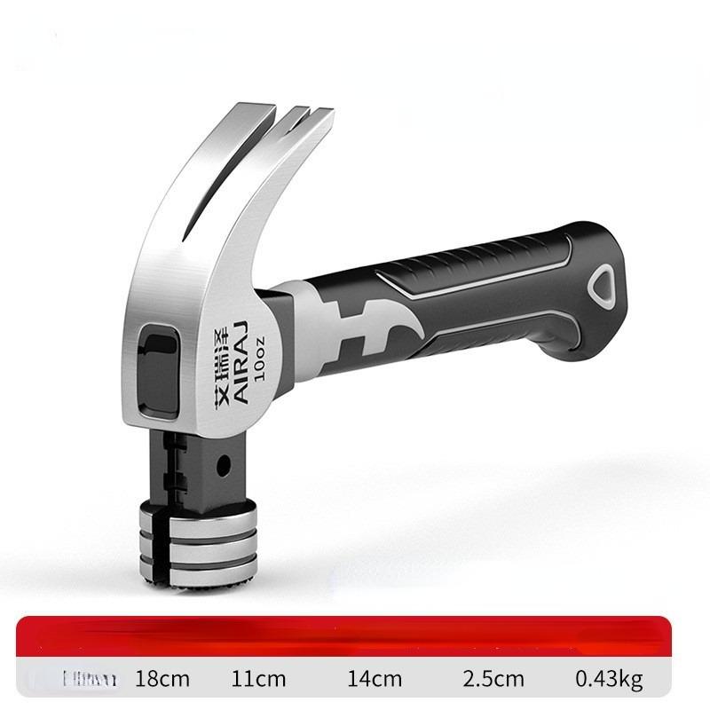 Small Hammer Mini Claw Hammer Head Fitter Hammer Octagonal Hammer Multifunctional Integrated Nail Hammer Nail Hammer Woodworking