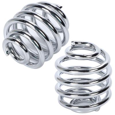 Calm Wish Motorcycle Spring Solo Single Seat Motorcycle Bracket Vintage Harley Saddle Shock Absorption Silver 2pcs Universal