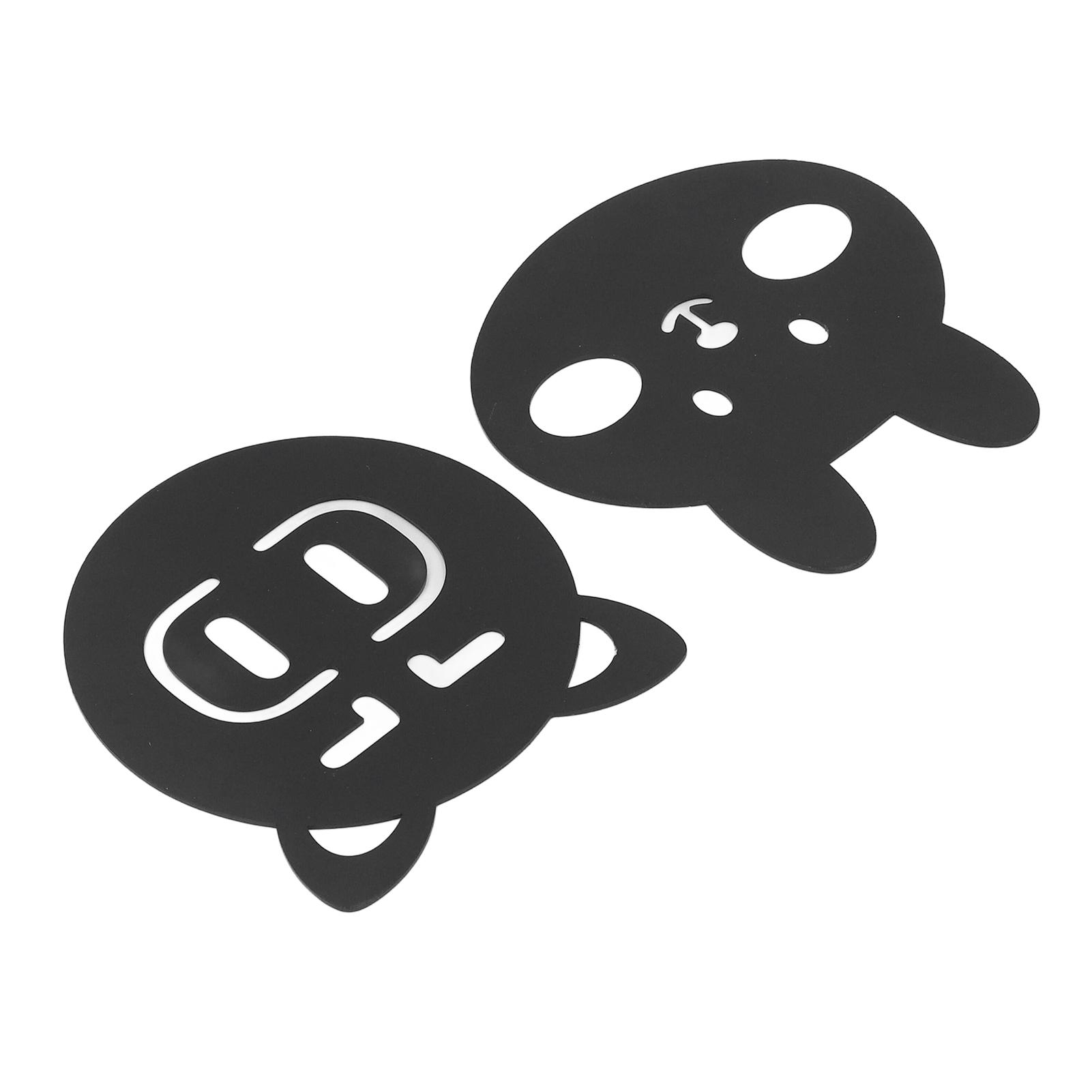 2 Pcs Cup Coaster Cute Cartoon Thickened Metal Bear Pig Animal Shape Isolated High Temperature Drink Coaster for Hotel