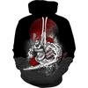 Trend Japanese Samurai Pattern Hoodies For Men Spring Autumn Long Sleeve Kids 3D Printed Pullover Loose Streetwear Harajuku Tops