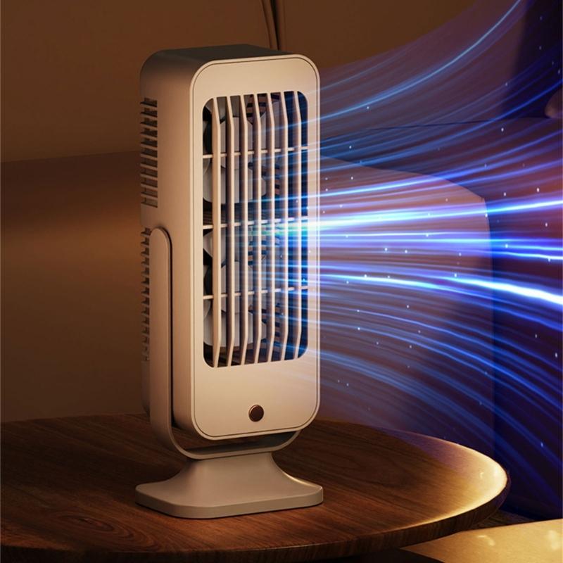 Portable Desk Fan With 3 Speed Setting USB Powered Table Tower Fan For Office Home Car Use Practical Cooling Device