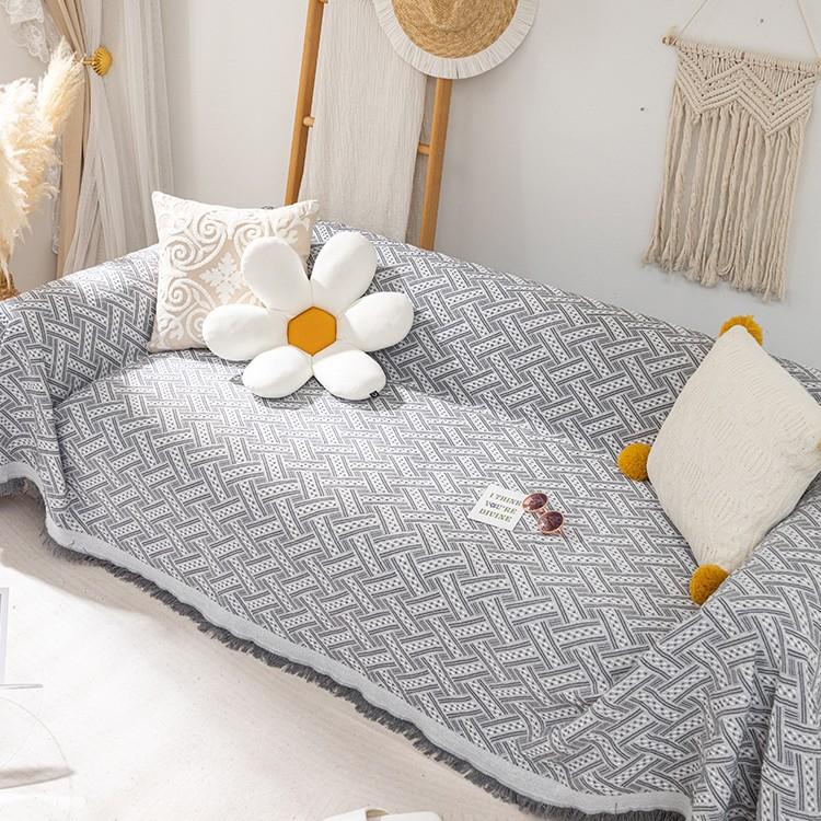 Knitted Universal Sofa Towel Nordic Ins Wind Cover Cloth Full Cover Sofa Cushion Cover Cover Blanket Single Three People All Seasons