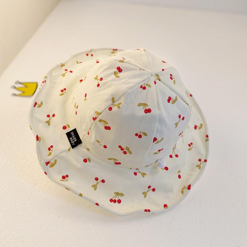 

Cute Print Kids Fisherman Caps Spring Summer Thin Boys Girls Drawstring Outdoor Sun Hats Korean Kids UV Protection Bucket Hats Style 2