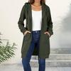 Women's Casual Loose Fit Long Sleeve Zipper Hoodie Jacket Fashion Outerwear