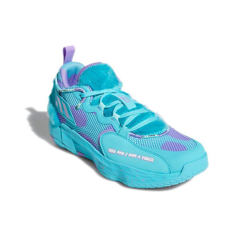 Monsters Inc. x adidas Dame 7 EXTPLY Sulley Herrsneakers Blue Pulse-Aqua Sonic-Fuchsia GX3442