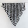Spring and Autumn new rice gray leopard print scarf women's double-sided imitation cashmere thickened warm fringed large square scarf shawl dual-p