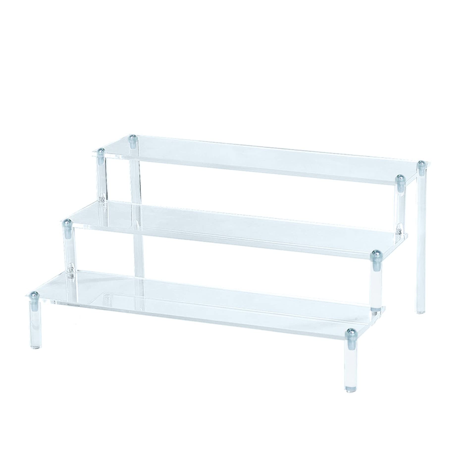 

MIMIA Акриловая подставка-витрина многоярусная для и коллекций 30 см Подставка, Сцена, Косметика, Часы, (3 яруса, Широкий, Прозрачный) чёрный