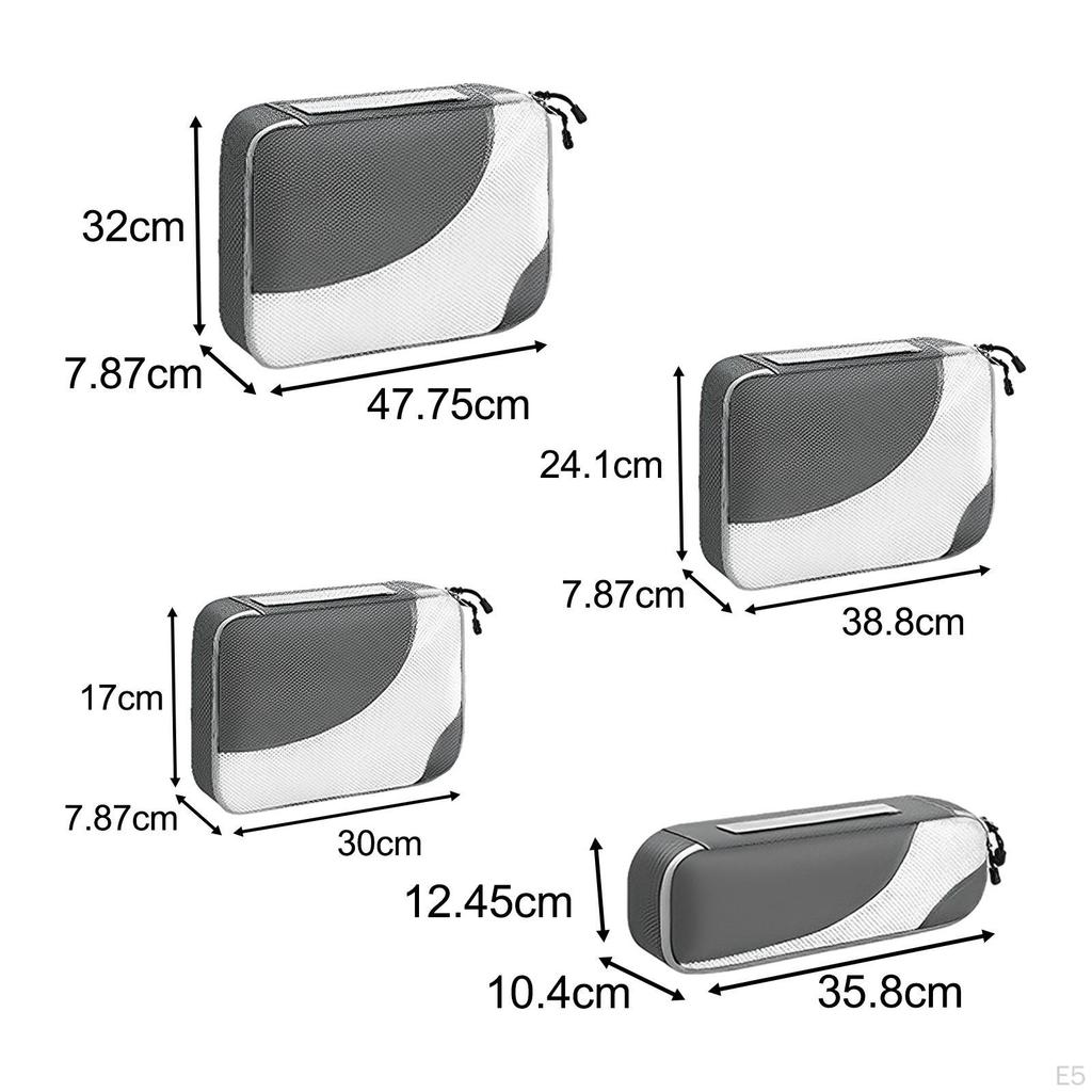 6 Pieces Clothes Shoes Cosmetics Storage Bags, Packing Cubes, Luggage Bags Set for Coats