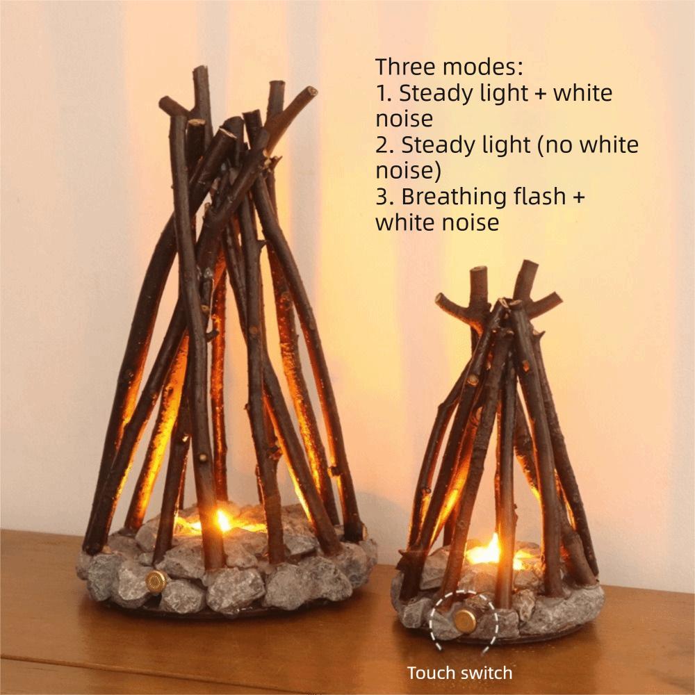 3D Flame Effect LED Bonfire Night Light Handmade Design Glowing Effect Three-dimensional Desktop Decoration Burning Simulation