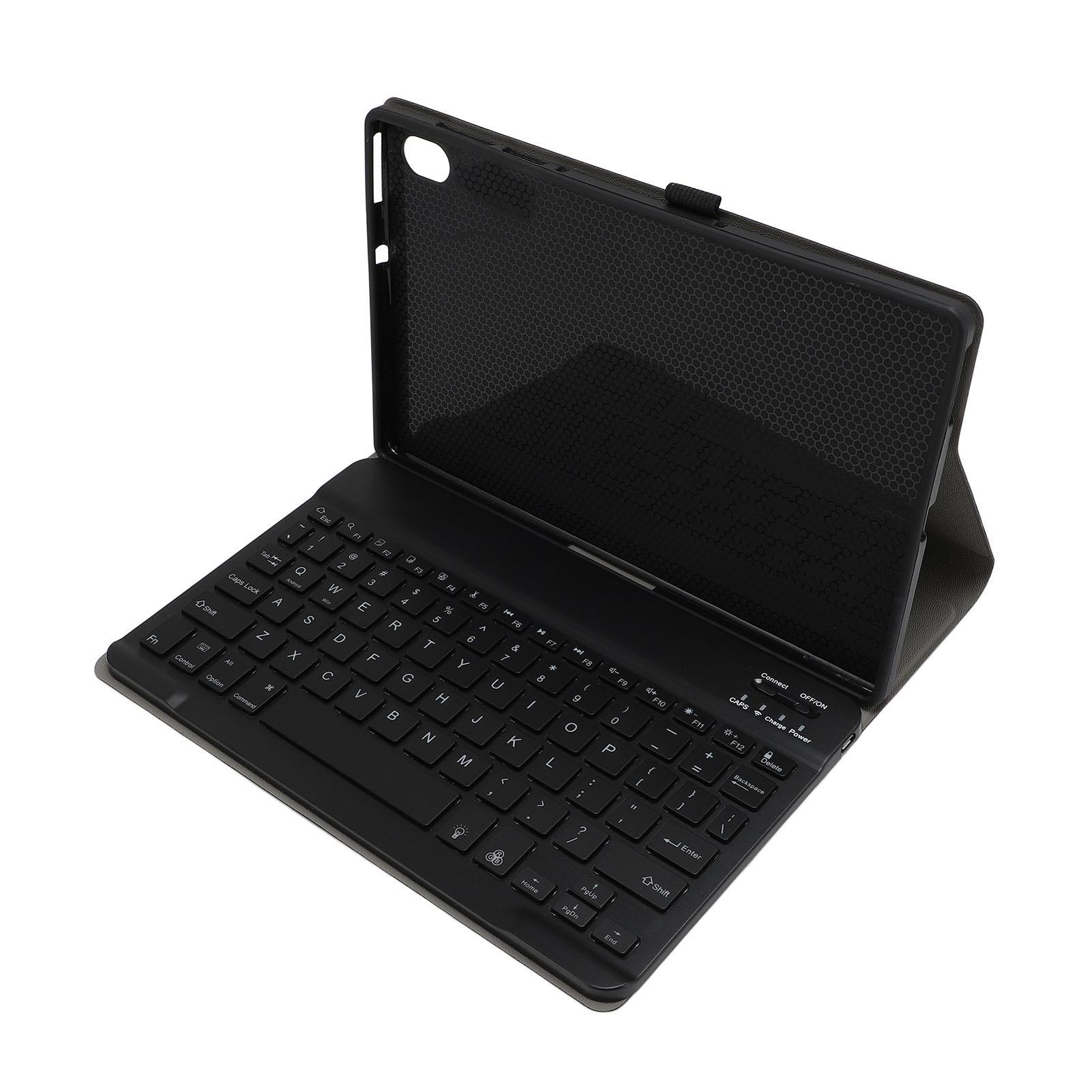 

Беспроводной чехол для клавиатуры Bluetooth, съемный чехол для планшета из искусственной кожи с подсветкой RGB, беспроводной чёрный