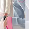 Sweet and Cool Color Block Denim Wide Leg Pants Women High Waist Loose Casual Trousers