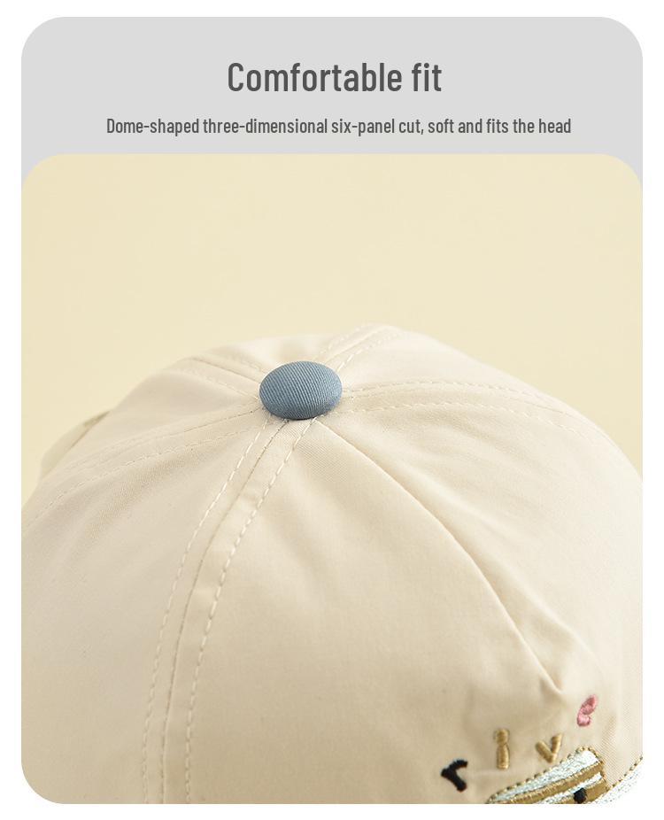 Windproof Sun Protection Duckbill Cap for Kids - Cute Cartoon Baseball Style