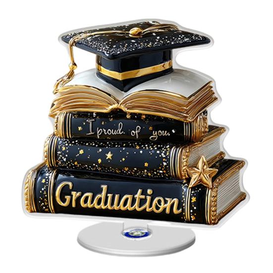 Graduation Season Ornaments 2D Acrylic Rotatable Table Decor A