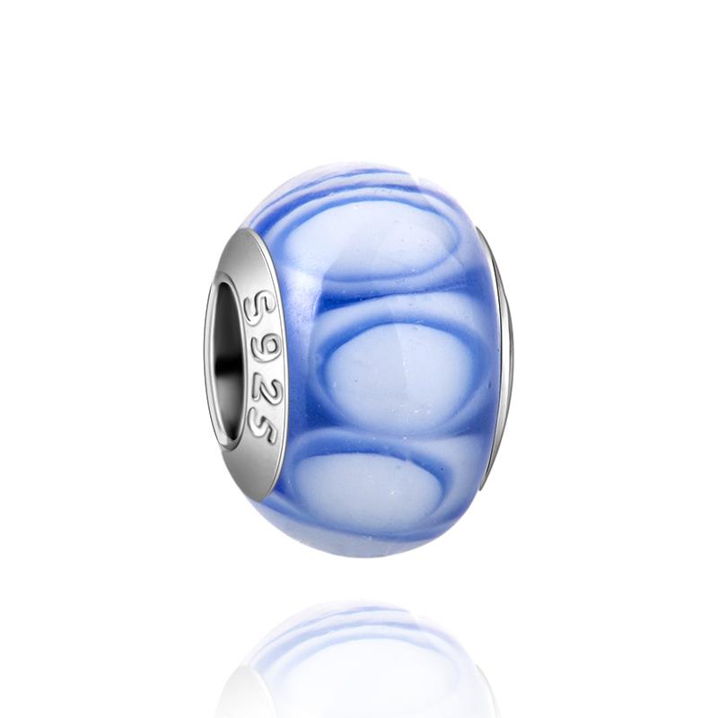 Matte Black Collection copper ThreeDimensional FlowerStriped Glass Bead Charms Compatible With Do It Yourself Bracelets Necklaces Exquisite Pieces P