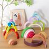 Arch Bridge Rainbow Building  Kids Wood Stacker Baby Toy Color Cognitive Children Montessori Educational Wooden Toys